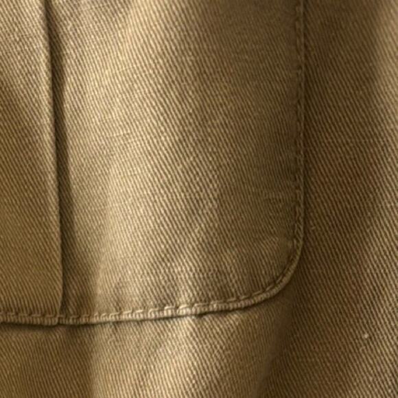 RALPH LAUREN COLLECTION GARRISON COTTON-LINEN JACKET IN MILITARY DRILL SZ 6 - Picture 14 of 14